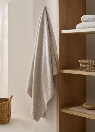 Mango Home 500gr/m2 Cotton Bath Towel 70x140cm Beige In White