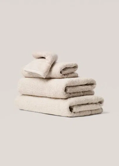 Mango Home 500gr/m2 Cotton Bath Towel 90x150cm Beige In Brown