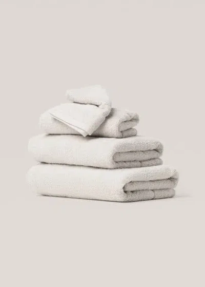 Mango Home 500gr/m2 Cotton Bath Towel 90x150cm Grey In White