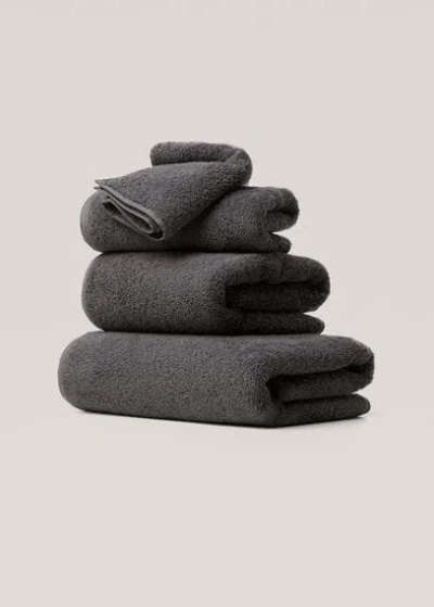 Mango Home 600gr/m2 Cotton Bath Towel 70x140cm Charcoal In Gold