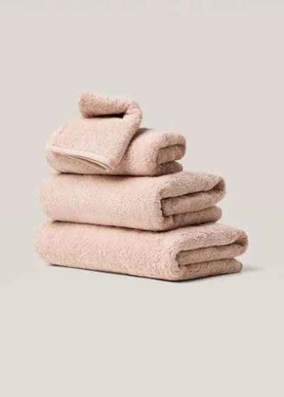 Mango Home - Drap Bain Coton 600 G/m² 90x150 Cm Rose Pâle - 90x150cm - Home In Pink