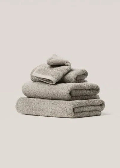 Mango Home 600gr/m2 Cotton Face Towel 30x50cm Medium Grey In Gray