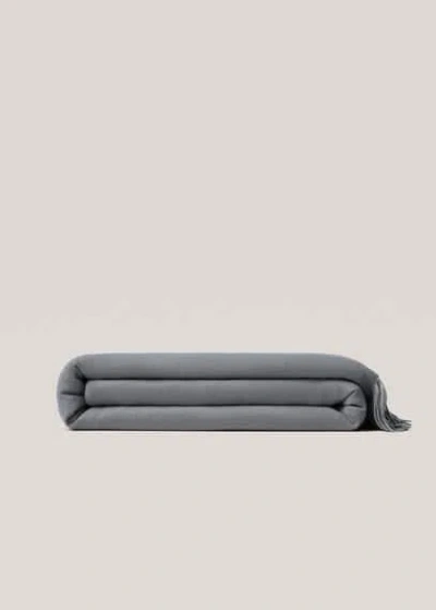 Mango Home Couverture/plai Gris Clair/pastel - Home - 130x180cm -  In Gray