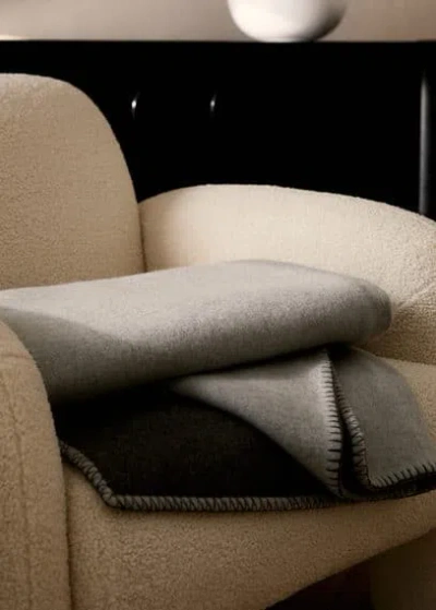 Mango Home Couverture/plai Gris Clair/pastel - Home - 130x180cm -