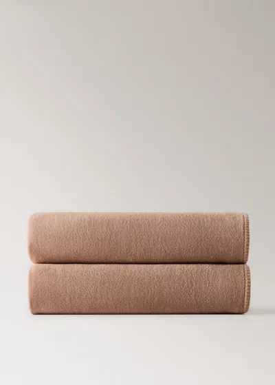 Mango Home Blanket/plaid Medium Brown