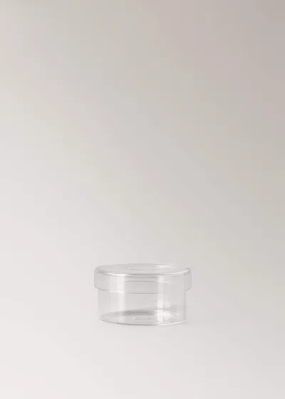 Mango Home Bocal De Salle De Bain En Borosilicate Avec Couvercle Taille M Gris Glacé - Home - M -