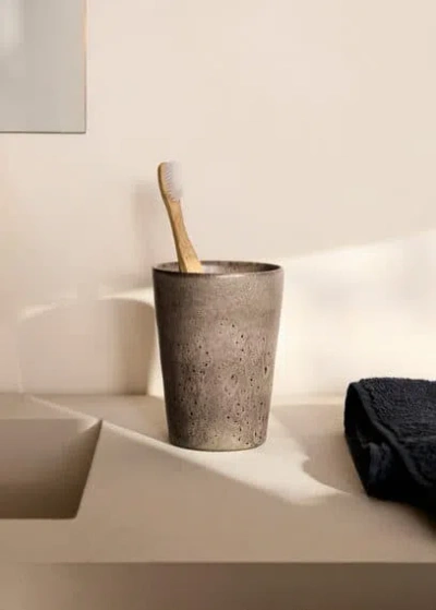 Mango Home Brush Holder In Light/pastel Brown