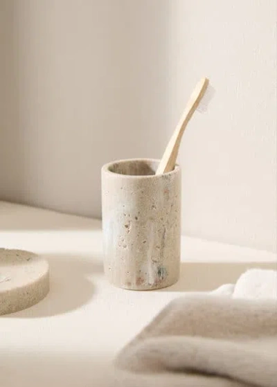 Mango Home Brush Holder In Light/pastel Grey