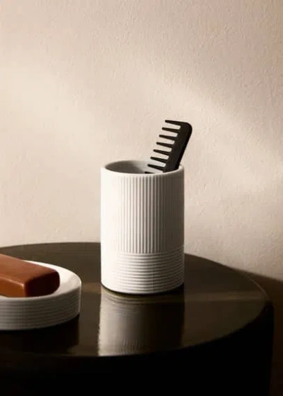 Mango Home Brush Holder White