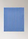 Mango Home Cotton Table Runner With Geometric Structure Blue
