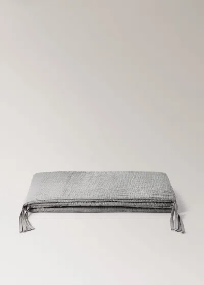Mango Home Children's Cotton Gauze Cot Protector Grey