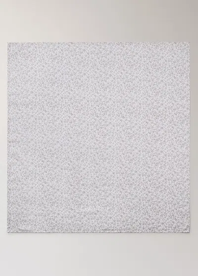 Mango Home Children's Cotton Muslin With Mini-flower Print White
