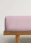 Mango Home Drap-housse Enfant Percale De Coton À Rayures Lit 90 Cm Rose Géranium - Home - Lit 90 Cm - Mango Hom In Medium Pink