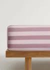Mango Home Drap-housse Enfant En Coton Percale Rayures Épaisses Lit 90 Cm Rose - Home - Lit 90 Cm -  In Pink