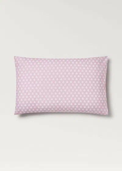 Mango Home Kids Pillowcase Cotton Percale Turtle Print 50x75 Cm In Medium Pink