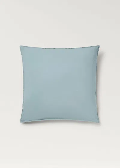 Mango Home Taie D'oreiller Enfant En Coton Lavé Double Surpiqûre 50x75 Cm Vert D´eau - Home - 60x60cm - Mango H In Aqua Green