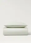 Mango Home Children's Washed Cotton Double-stitched Duvet Cover For 90 Cm Bed Forest Green