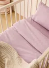 Mango Home Children's Washed Cotton Double-stitched Duvet Cover For Cot Lilac