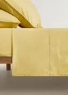 Mango Home Drap Plat Enfant En Coton Lavé Double Surpiqûre Lit 90 Cm Moutarde - Home - Lit 90 Cm -  In Mustard