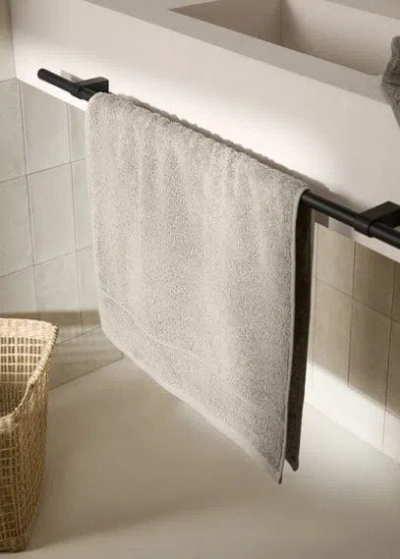 Mango Home Cotton 500gr/m2 Hand Towel 20x35 In  Medium Grey In Gray