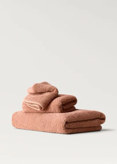 Mango Home Cotton Color Bath Towel Peach In Orange