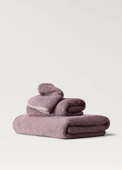 Mango Home Cotton Color Bath Towel Plum In Purple