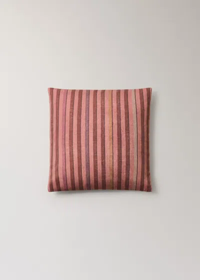 Mango Home Housse De Coussin En Coton Imprimé À Rayures 45x45 Cm Rose Géranium - Home - 45x45cm -