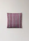 Mango Home Housse De Coussin En Coton Imprimé À Rayures 45x45 Cm Prune - Home - 45x45cm -
