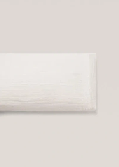 Mango Home Cotton Gauze Pillow Case 45x110cm Light Heather Grey In White