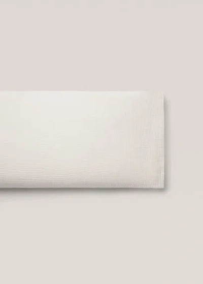 Mango Home Cotton Gauze Pillow Case 1772x4331 In Light/pastel Grey In Black