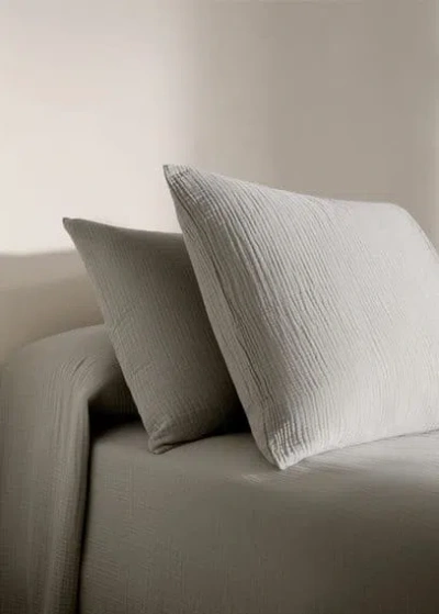 Mango Home Cotton Gauze Pillow Case 50x75cm Medium Grey In Gray