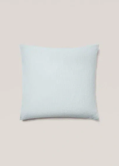 Mango Home Cotton Gauze Pillowcase 60x60cm Aqua Green In Blue