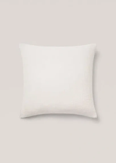 Mango Home Cotton Gauze Pillowcase 60x60cm Light Heather Grey In Neutral