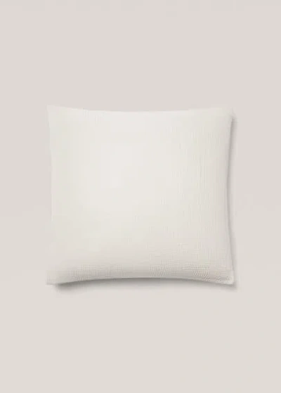 Mango Home Cotton Gauze Pillowcase 24x24 In Light/pastel Grey In Gold