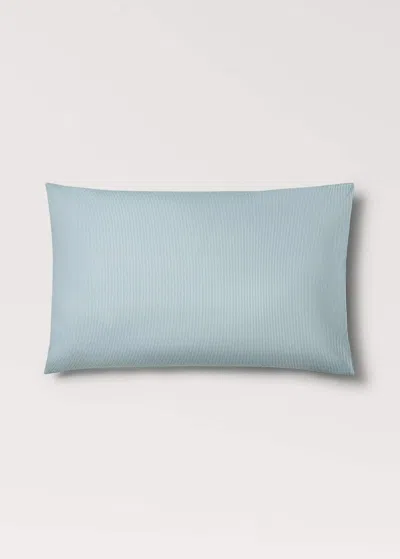 Mango Home Taie D'oreiller Enfant Coton Percale Rayures 50x75 Cm Vert D´eau - Home - 50x75cm -  In Aqua Green