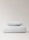 Mango Home Cotton Striped Duvet Cover For Cot Grey