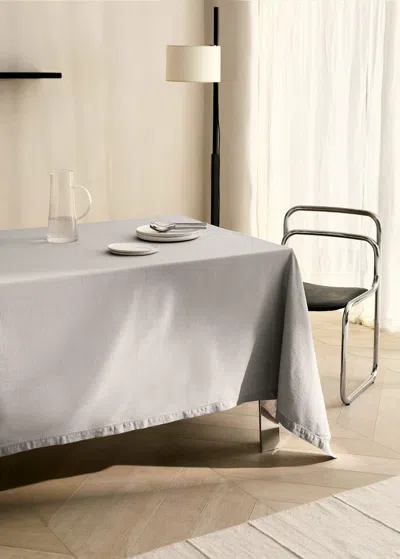 Mango Home Nappe En Coton Pour 6 À 8 Personnes Gris Clair/pastel - Home - 170x250cm -