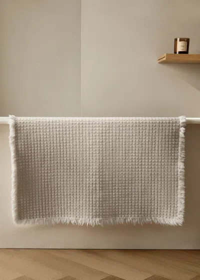 Mango Home Cotton Waffle Bath Mat Vanilla