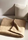 Mango Home Knitted Blanket With Design Medium Brown