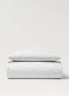 Mango Home Cotton Percale Printed Duvet Cover For Cot Grey