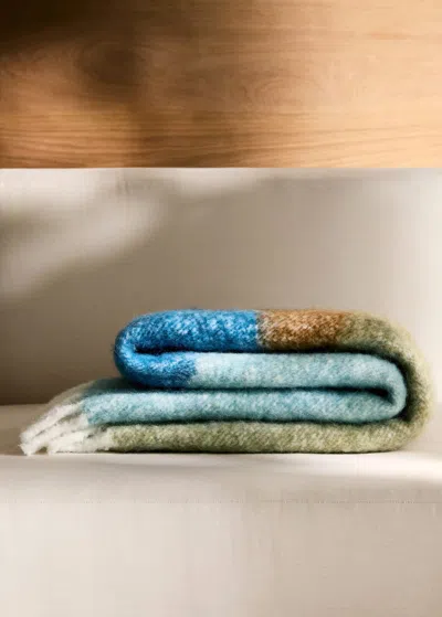 Mango Home Multi-colored Striped Blanket Green Apple