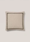 MANGO HOME WOOL AND COTTON CUSHION COVER BROWN