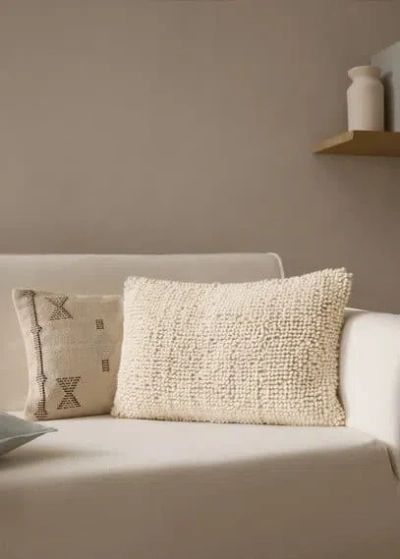 Mango Home Cushion Case Ivory White In Neutral