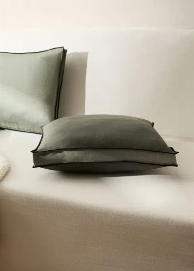 Mango Home Cushion Case Olive Green