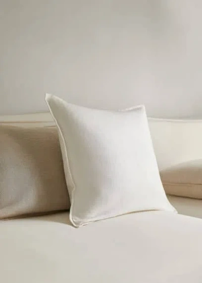 Mango Home Cushion Case White In Burgundy