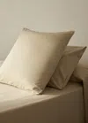 Mango Home Two 500-thread Count Cotton Percale Pillowcases With Rounded Piping Detail 60x60 Cm Beige