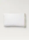 Mango Home Two Cotton Percale Pillowcases With Linen Border 50x75 Cm White