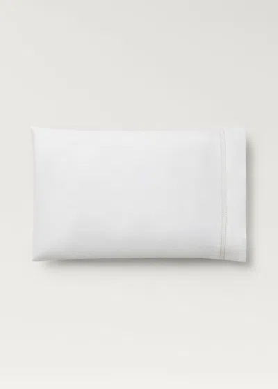 Mango Home Two Cotton Percale Pillowcases With Lace Insert 50x75 Cm White