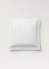Mango Home Two Cotton Percale Pillowcases With Inset 60x60 Cm White