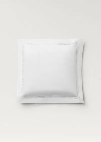 Mango Home Two Cotton Percale Pillowcases With Inset 60x60 Cm White